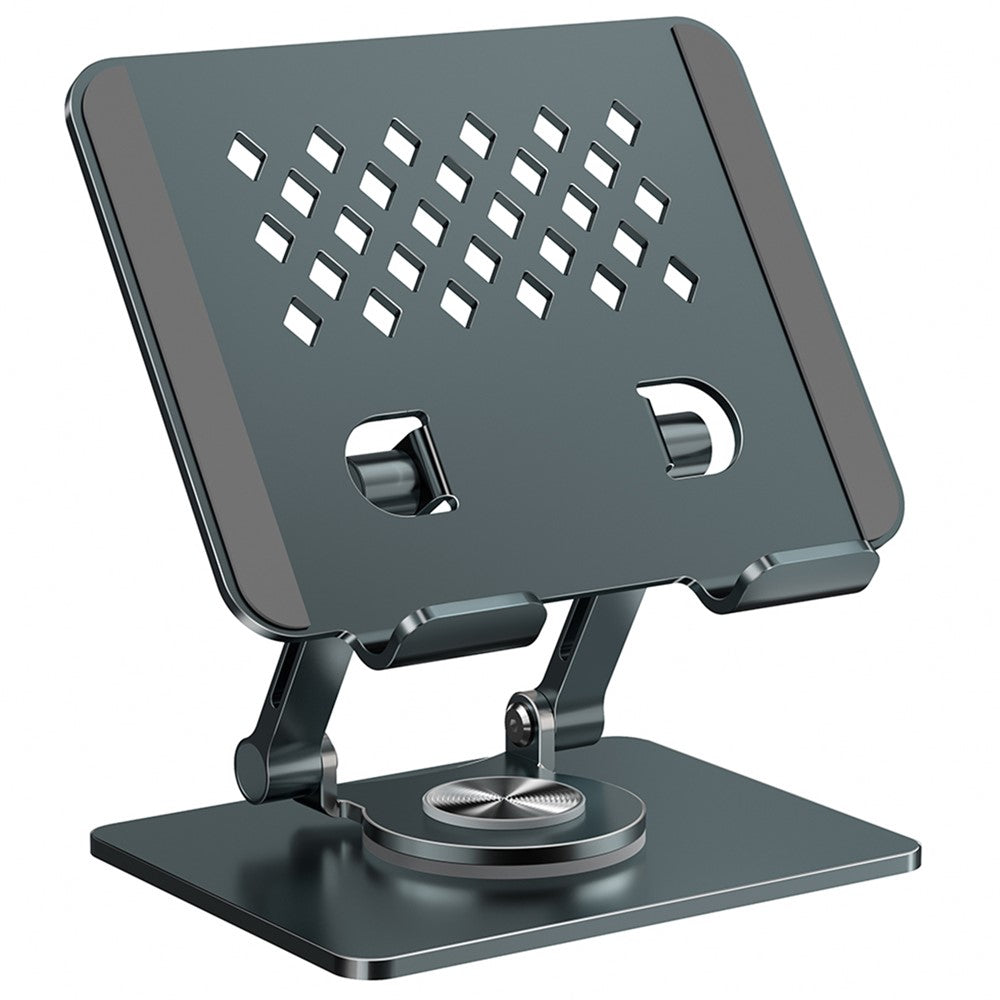 XWJ-2081 Rhombus Hollow-Out Desktop Stand with 360 Degree Rotating Base for Phones / Tablets