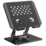 XWJ-2081 Rhombus Hollow-Out Desktop Stand with 360 Degree Rotating Base for Phones / Tablets