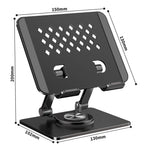 XWJ-2081 Rhombus Hollow-Out Desktop Stand with 360 Degree Rotating Base for Phones / Tablets
