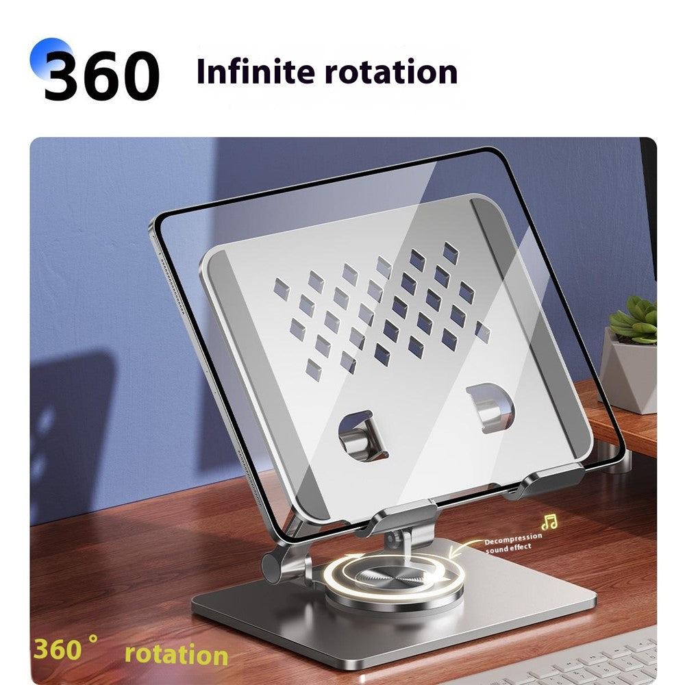 XWJ-2081 Rhombus Hollow-Out Desktop Stand with 360 Degree Rotating Base for Phones / Tablets
