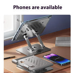 XWJ-2081 Rhombus Hollow-Out Desktop Stand with 360 Degree Rotating Base for Phones / Tablets