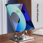 XWJ-2081 Rhombus Hollow-Out Desktop Stand with 360 Degree Rotating Base for Phones / Tablets