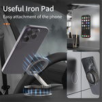 Alloy Folding Phone Holder Magnetic Car Desktop Phone Bracket With Iron Pad