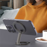 Alloy Folding Phone Holder Magnetic Car Desktop Phone Bracket With Iron Pad