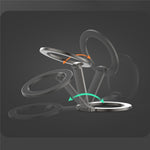 Alloy Folding Phone Holder Magnetic Car Desktop Phone Bracket With Iron Pad