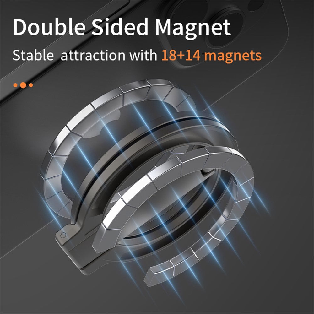 Alloy Folding Phone Holder Magnetic Car Desktop Phone Bracket With Iron Pad