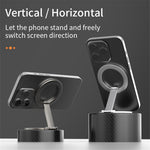 Alloy Folding Phone Holder Magnetic Car Desktop Phone Bracket With Iron Pad