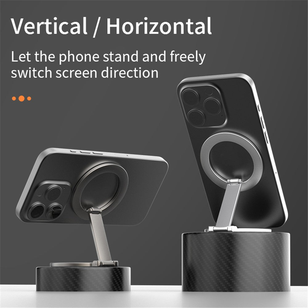 Alloy Folding Phone Holder Magnetic Car Desktop Phone Bracket With Iron Pad