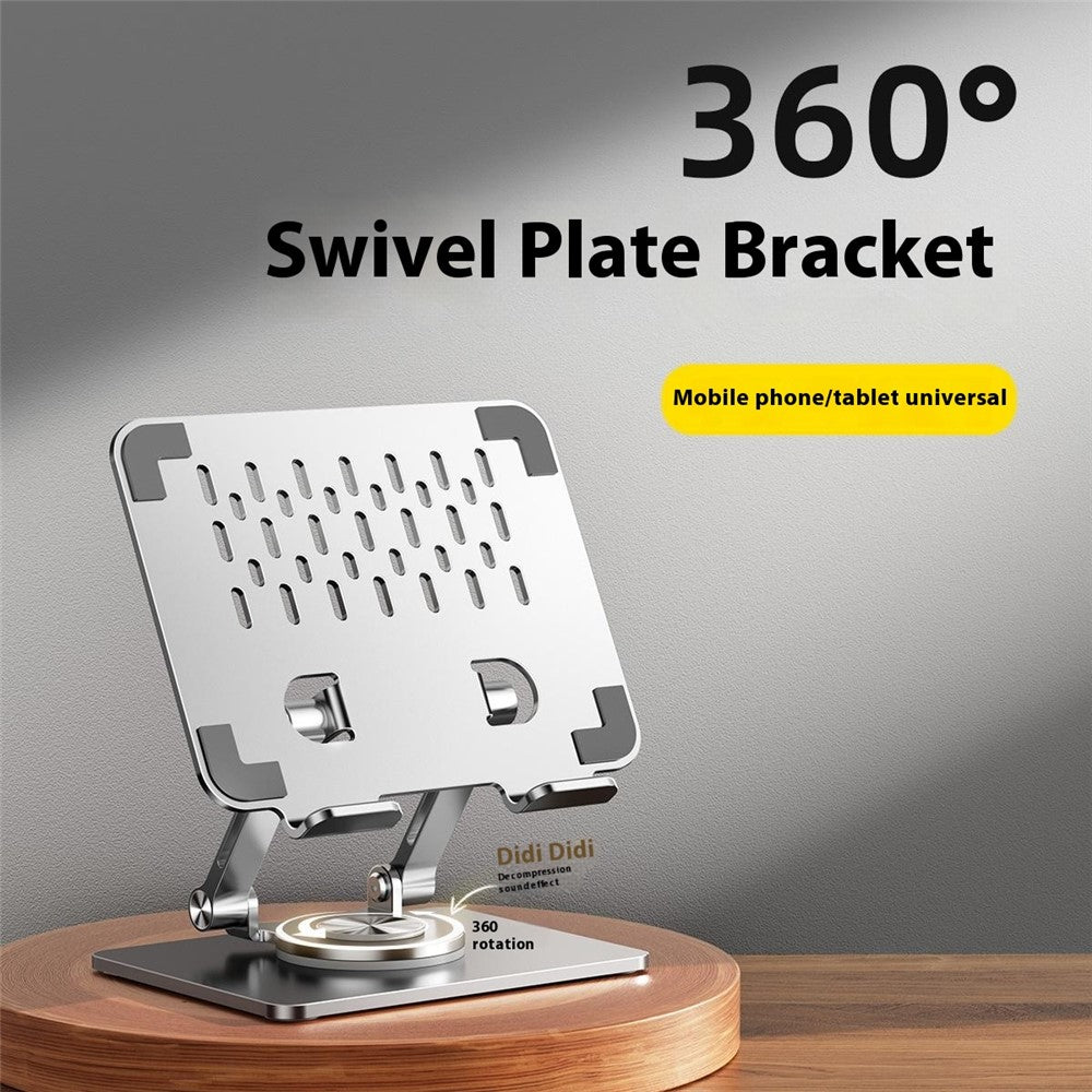 P2083 Heat Dissipation Alloy Steel 360 Degree Rotating Desktop Stand for Mobile Phone Tablet