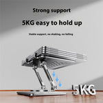 P2083 Heat Dissipation Alloy Steel 360 Degree Rotating Desktop Stand for Mobile Phone Tablet