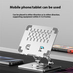 P2083 Heat Dissipation Alloy Steel 360 Degree Rotating Desktop Stand for Mobile Phone Tablet