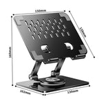 P2083 Heat Dissipation Alloy Steel 360 Degree Rotating Desktop Stand for Mobile Phone Tablet
