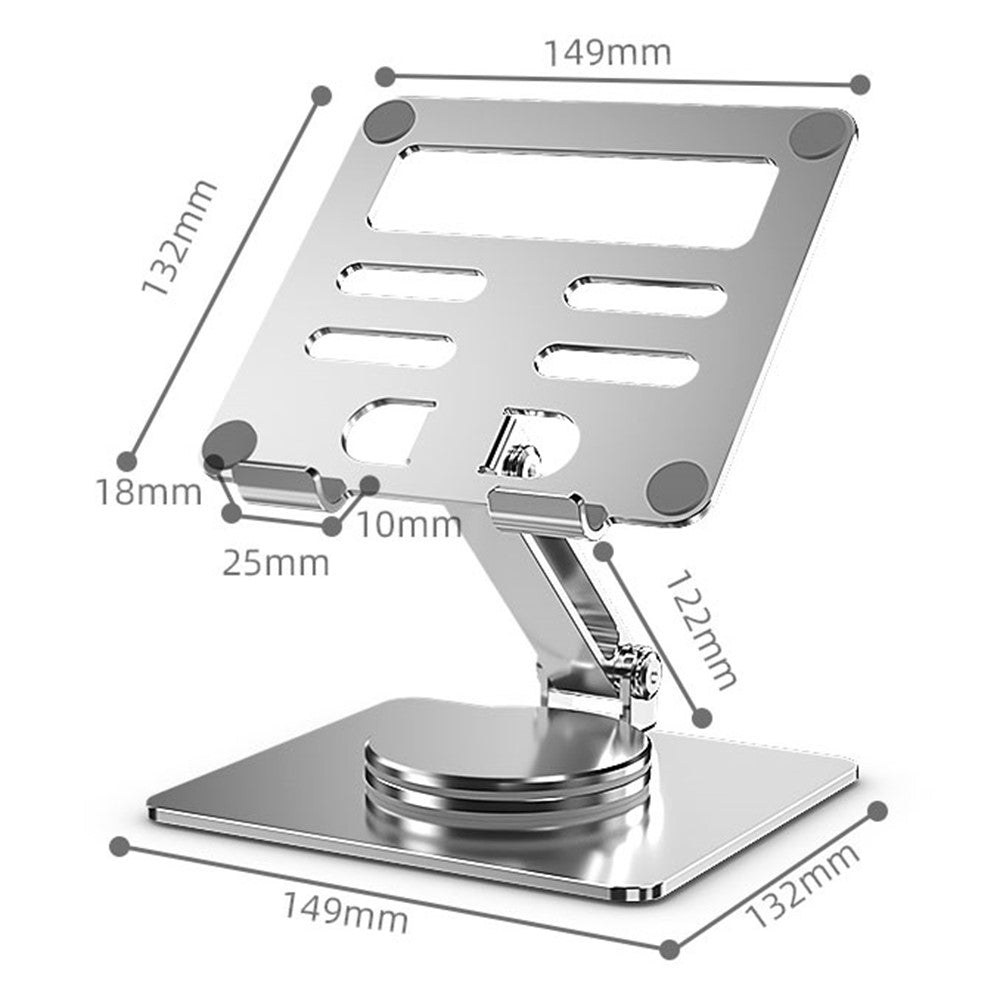 MT131 Skrivebordsholder Kølende aluminiumslegering 360° drejeligt sammenklappeligt stativ