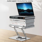 L308 Portable 360° Rotating Tablet Stand for Devices Up to 17.3 Inches Foldable Desktop Holder