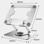 L308 Portable 360° Rotating Tablet Stand for Devices Up to 17.3 Inches Foldable Desktop Holder