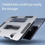 L303 Aluminum Alloy Adjustable Tablet Stand for Devices Up To 17.3 Inch Foldable Cooling Laptop Riser
