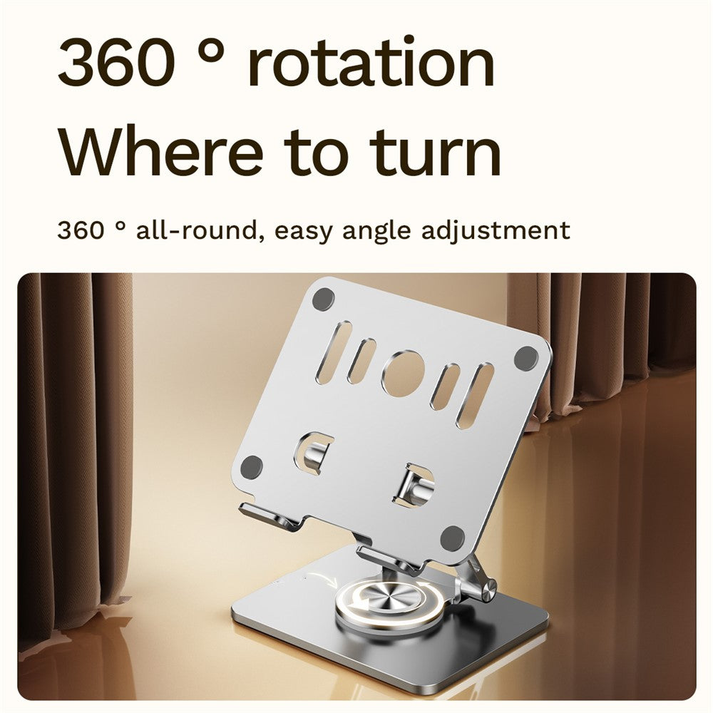 J58 Cooling Gaming Stand Rotating Tablet Holder Dual Rod Support Alloy Steel Foldable Cradle