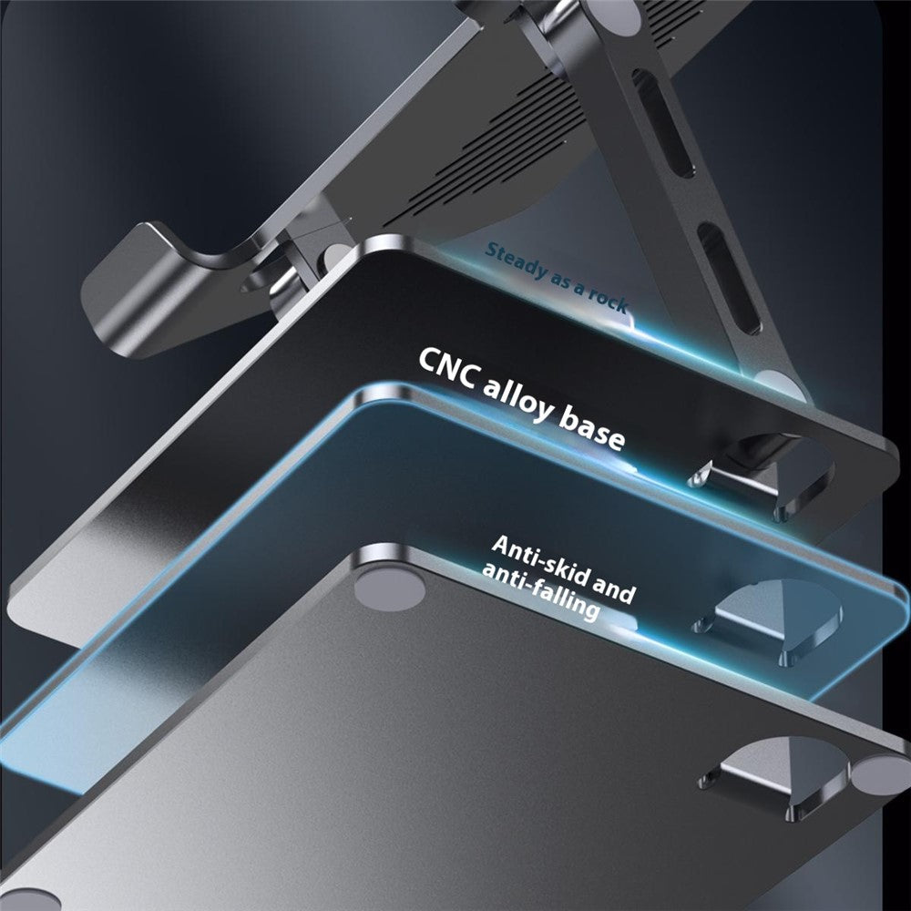 J26S Desktop Universal Tablet Stand Alloy Steel Metal Foldable Height Adjustable Holder