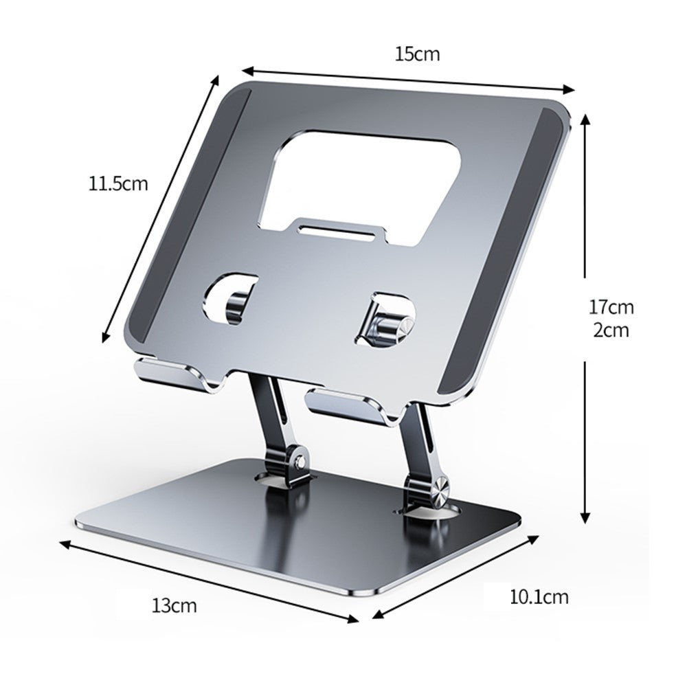 J18S Alloy Steel Live Streaming Phone Tablet Stand 360 Degree Rotation Desktop Holder