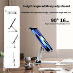 J18S Alloy Steel Live Streaming Phone Tablet Stand 360 Degree Rotation Desktop Holder