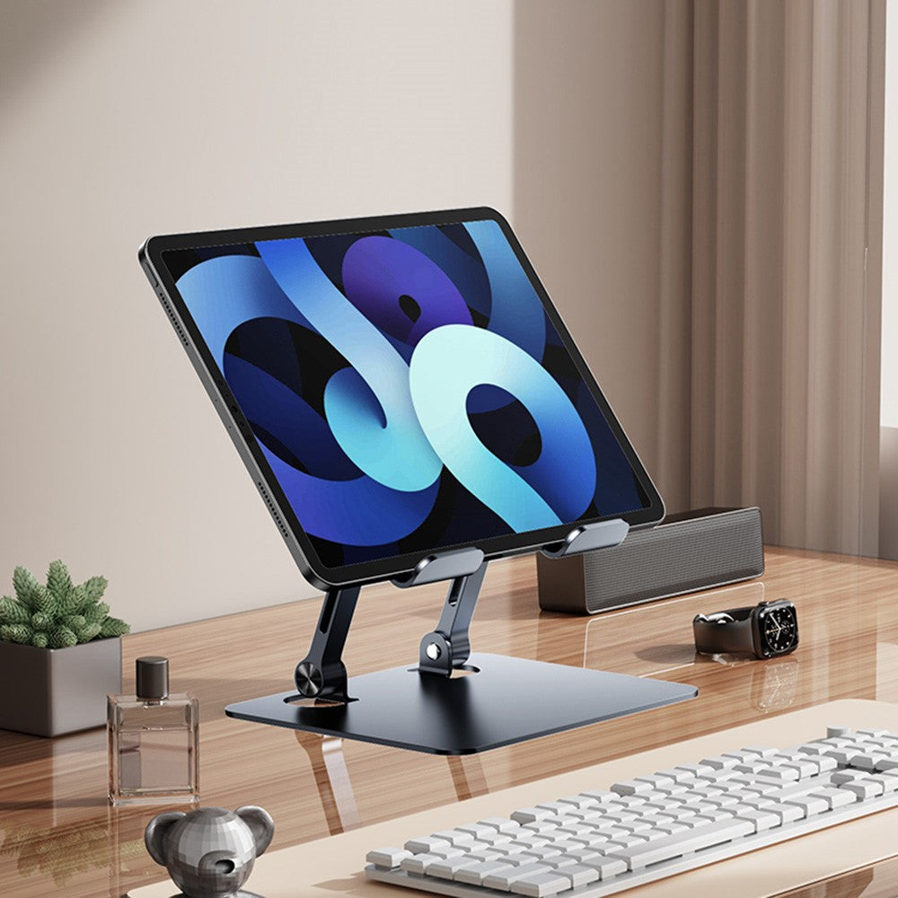 J18S Alloy Steel Live Streaming Phone Tablet Stand 360 Degree Rotation Desktop Holder