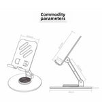 Justerbar hållare för surfplatta och mobil, vikbar, 360° roterande mobilfäste
