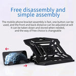 N2 Foldable Laptop Stand with 360° Rotating Base and Phone Holder 8-Level Ergonomic Laptop Riser