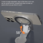 Dual-Side Magnetic Foldable Stand For Phones Tablets Compact Adjustable Viewing Angles Desktop Holder