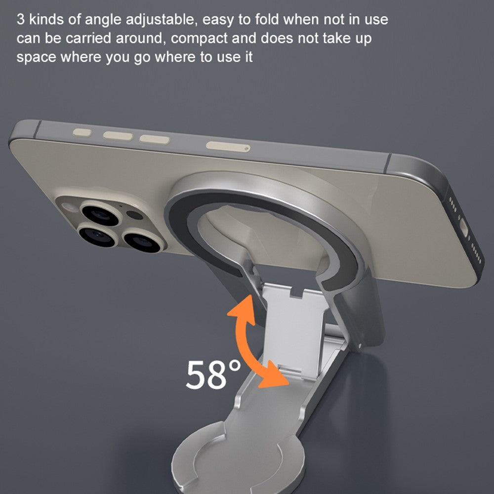 Dual-Side Magnetic Foldable Stand For Phones Tablets Compact Adjustable Viewing Angles Desktop Holder