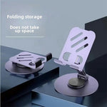 002 Metal Hollow Cooling Stand Rotatable Folding Cell Phone Lazy Bracket for Live Streaming