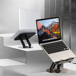 JMARY MK-85 Laptop Tablet Rotatable Foldable Stand Adjustable Dual-Axis Carbon Steel Base Notebook Holder