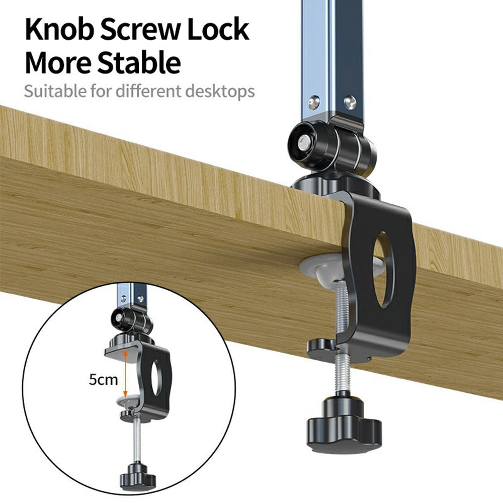 LANPARTE B-DMS-01 Clip On Heavy Duty Microphone Holder Three Sections Adjustable Boom Arm Stand
