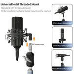 LANPARTE B-DMS-01 Clip On Heavy Duty Microphone Holder Three Sections Adjustable Boom Arm Stand