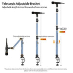 LANPARTE B-DMS-01 Clip On Heavy Duty Microphone Holder Three Sections Adjustable Boom Arm Stand