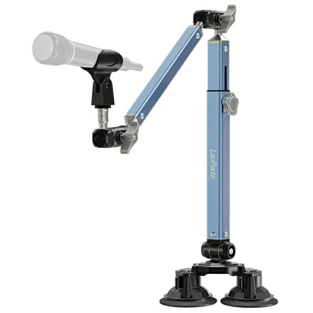 LANPARTE DMS-02 Three Sections Adjustable Heavy Duty Microphone Boom Arm Stand with Suction Cups