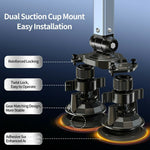 LANPARTE DMS-02 Three Sections Adjustable Heavy Duty Microphone Boom Arm Stand with Suction Cups