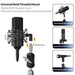 LANPARTE DMS-02 Three Sections Adjustable Heavy Duty Microphone Boom Arm Stand with Suction Cups