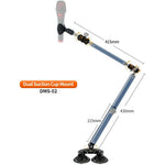 LANPARTE DMS-02 Three Sections Adjustable Heavy Duty Microphone Boom Arm Stand with Suction Cups