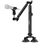 LANPARTE DMS-02 Three Sections Adjustable Heavy Duty Microphone Boom Arm Stand with Suction Cups