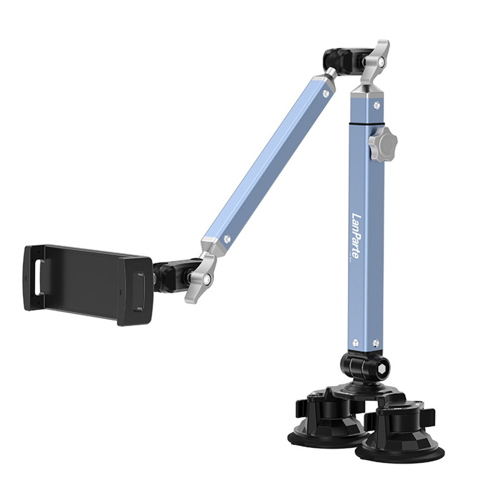 LANPARTE LS-T02 Dual Suction Cup Tablet Stand Angle Adjustable Foldable Desktop Phone Bracket