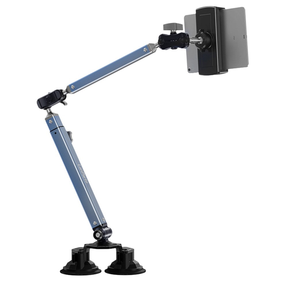 LANPARTE LS-T02 Dual Suction Cup Tablet Stand Angle Adjustable Foldable Desktop Phone Bracket
