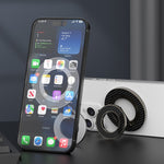 Foldable Metal Kickstand Carbon Fiber Texture Double-Sided Magnetic Holder