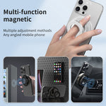 Foldable Metal Kickstand Carbon Fiber Texture Double-Sided Magnetic Holder