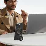 Foldable Metal Kickstand Carbon Fiber Texture Double-Sided Magnetic Holder