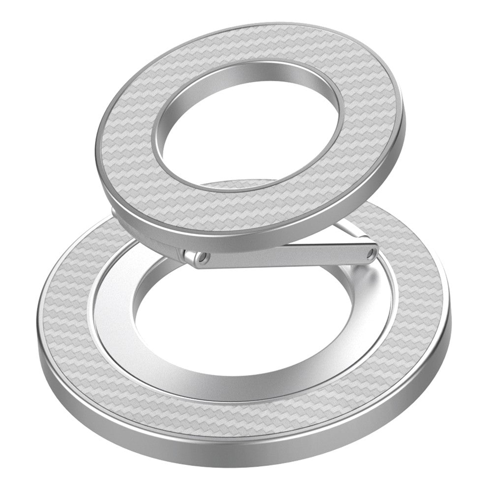 Foldable Metal Kickstand Carbon Fiber Texture Double-Sided Magnetic Holder