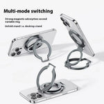 T15 2 in 1 Magnetic Phone Stand Ring Holder Foldable Aluminum Alloy Bracket for iPhone  /  iPad