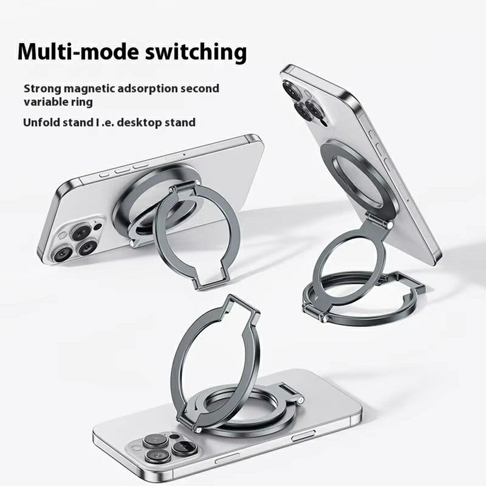 T15 2 in 1 Magnetic Phone Stand Ring Holder Foldable Aluminum Alloy Bracket for iPhone  /  iPad