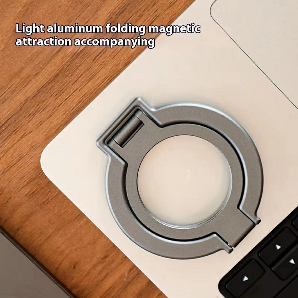 T15 2 in 1 Magnetic Phone Stand Ring Holder Foldable Aluminum Alloy Bracket for iPhone  /  iPad