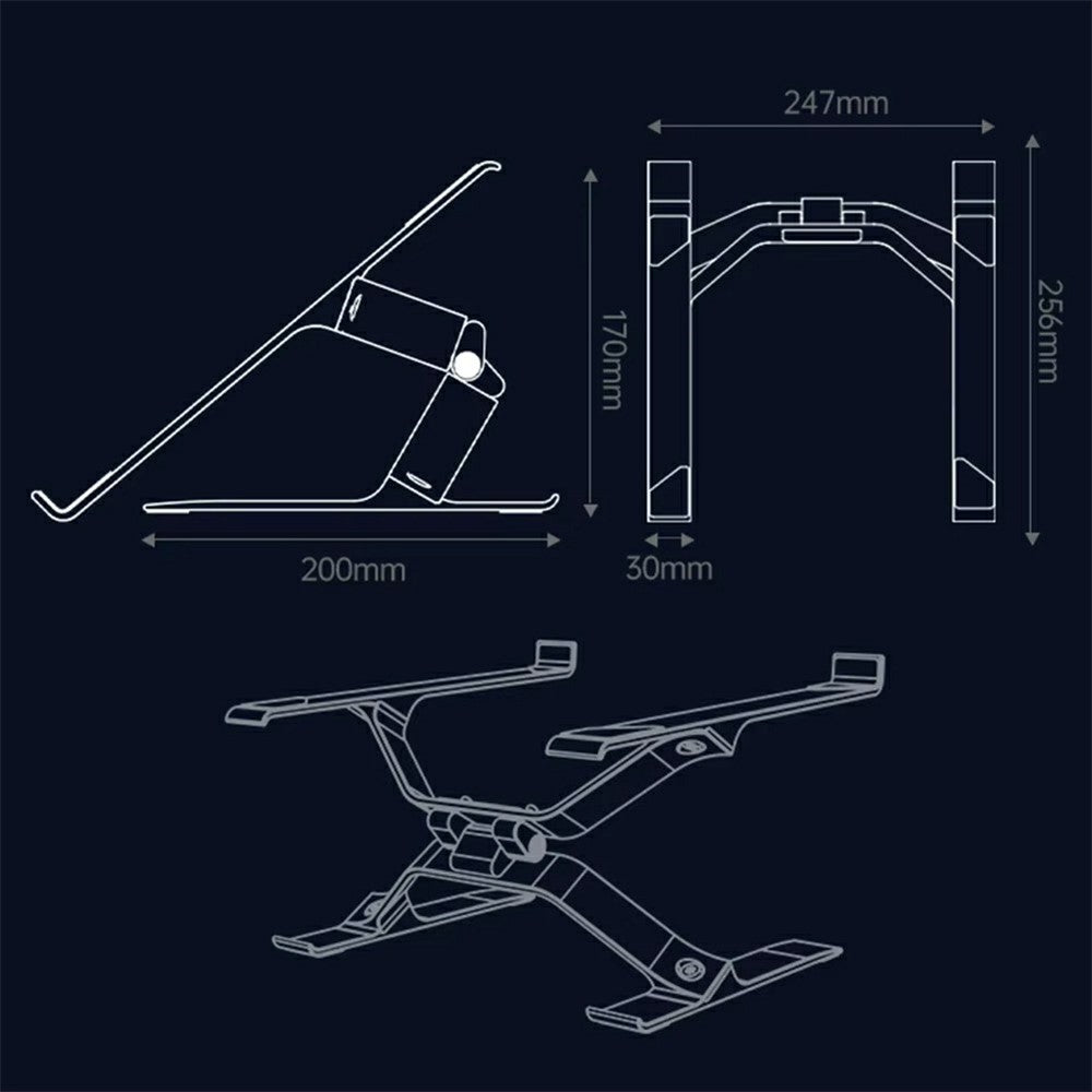 P70 X Shape Aluminum Alloy Stand for Laptop / Tablet Height Adjustable Foldable Cooling Bracket