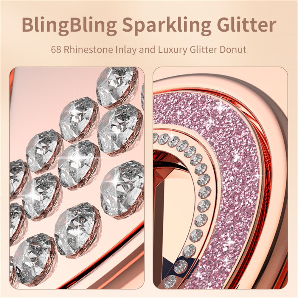 Phone Ring Kickstand 360 Degree Rotation Glitter Rhinestones Magnetic Holder